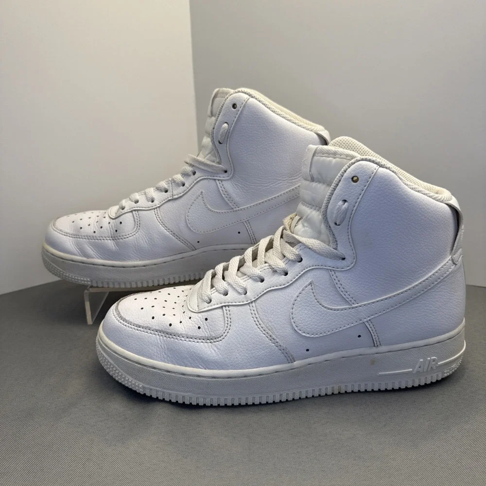 Nike Air Force 1 High 07 Mens Size 8.5 Triple‎ White Sneakers Shoes